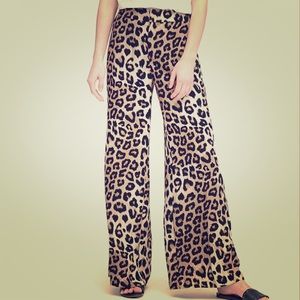 Leopard print, high-waisted pants worn once!